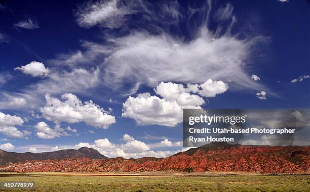 red hills near parowan, utah - parowan utah stock pictures, royalty-free photos & images