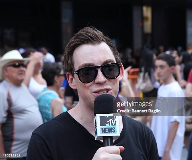 Hardwell Announces North American Dates for "I Am Hardwell" World Tour at Times Square on June 17, 2014 in New York City.