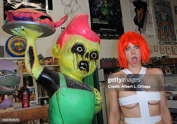 Actress Maitland Ward portrays LeeLoo from Luc Besson's film "The Fifth Element" at Meltdown Comics on May 30, 2014 in Hollywood, California.