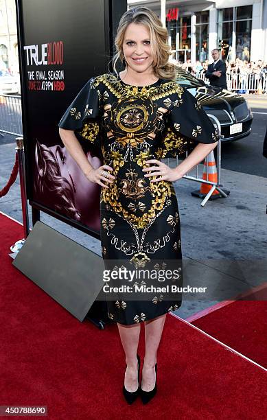 Actress Kristin Bauer van Straten attends Premiere Of HBO's "True Blood" Season 7 And Final Season at TCL Chinese Theatre on June 17, 2014 in...