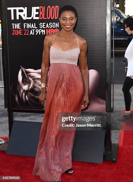 Actress Adina Porter attends the premiere of HBO's "True Blood" season 7 and final season at TCL Chinese Theatre on June 17, 2014 in Hollywood,...