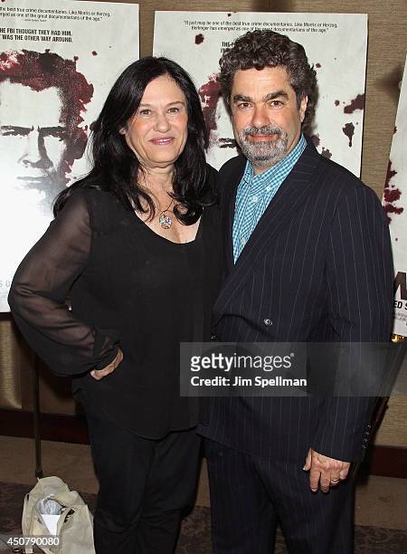 Barbara Kopple and Filmmaker Joe Berlinger attend the "Whitey:United States Of America V. James J. Bulger" New York premiere at Dolby 88 Theater on...