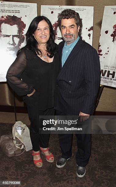 Barbara Kopple and Filmmaker Joe Berlinger attend the "Whitey:United States Of America V. James J. Bulger" New York premiere at Dolby 88 Theater on...