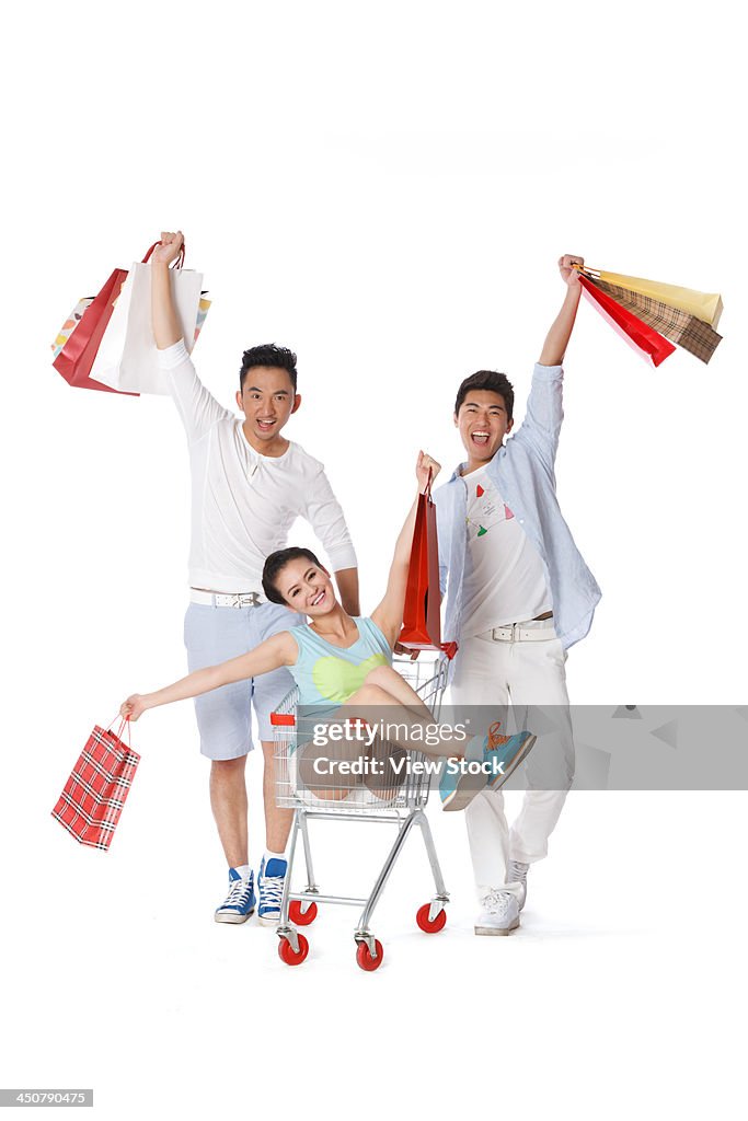 Young people shopping