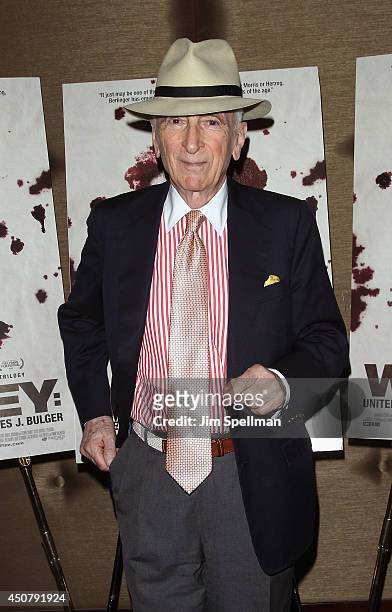 Author Gay Talese attends the "Whitey:United States Of America V. James J. Bulger" New York premiere at Dolby 88 Theater on June 17, 2014 in New York...