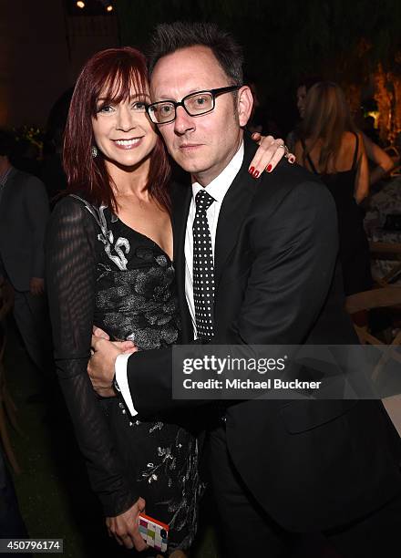 Actors Carrie Preston and Michael Emerson attend Premiere Of HBO's "True Blood" Season 7 And Final Season After Party on June 17, 2014 in Hollywood,...