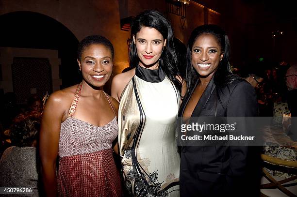 Actresses Adina Porter, Jessica Clark and Rutina Wesley attend Premiere Of HBO's "True Blood" Season 7 And Final Season After Party on June 17, 2014...