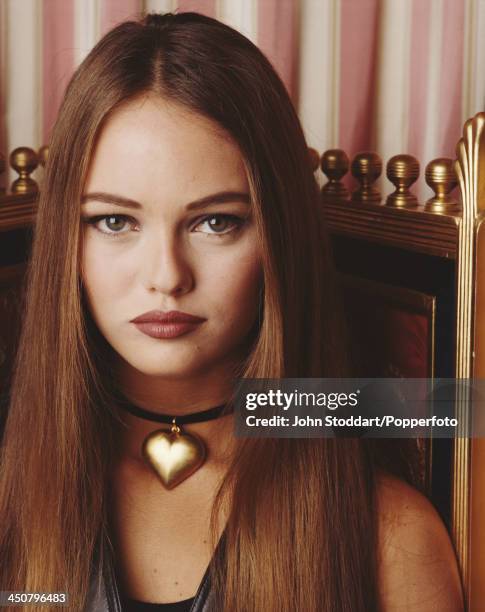 French singer, model and actress Vanessa Paradis, 1992.