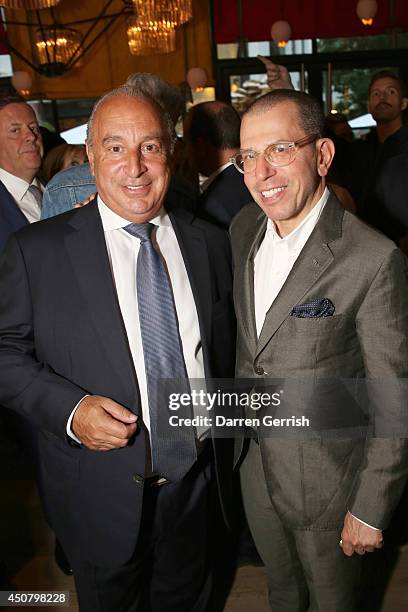 Philip Green and Johnathan Newhouse attends the GQ and LC:M Party during the London Collections: Men SS15 on June 17, 2014 in London, England.