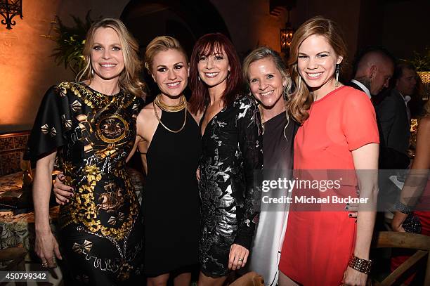 Actresses Kristin Bauer van Straten, Carrie Preston, Anna Paquin, stunt double Heidi Pascoe and actress Mariana Klaveno attend Premiere Of HBO's...