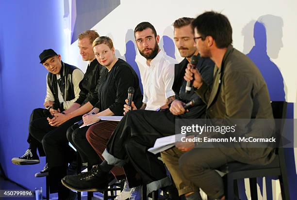 Eugene Tong, Christopher Raeburn, Lou Dalton, James Nuttall, Patrick Grant and Oliver Spencer at the DETAILS x MR PORTER.COM presentation TXT Tech...