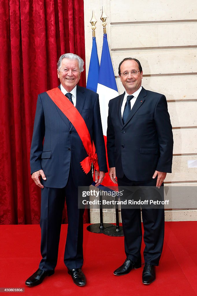 CEO And Chairman Of Global Investment Banking Of Lazard Bank, Bruno Roger Decorated At Elysee Palace In Paris