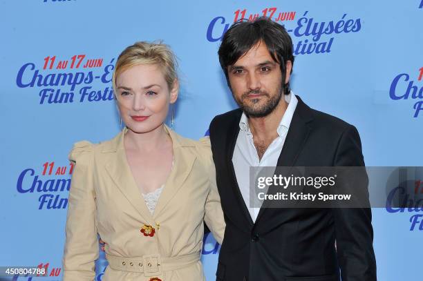 Julie Judd and Jean-Phillipe Rouxel attend Day 6 of the Champs Elysees Film Festival on June 17, 2014 in Paris, France.