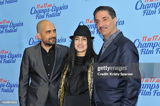 Shlomi Elkabetz, Ronit Elkabetz and Simon Abkarian attend Day 6 of the Champs Elysees Film Festival on June 17, 2014 in Paris, France.