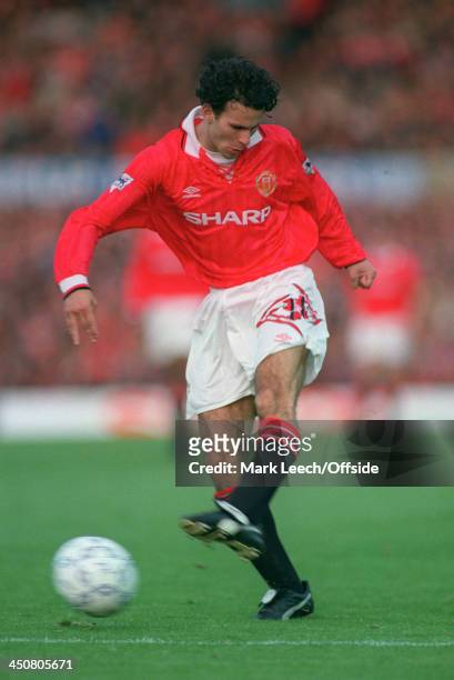 October 1992 FA Premier League Football, Manchester United v Liverpool, Ryan Giggs of United.
