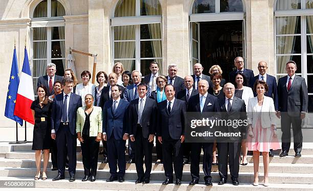 Culture minister Aurelie Filippetti, Economy minister Arnaud Montebourg, Justice minister Christiane Taubira, Education minister Benoit Hamon, Prime...