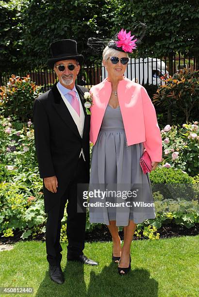 Eddie Jordan and Marie Jordan attend Day 2 of Royal Ascot at Ascot Racecourse on June 18, 2014 in Ascot, England.
