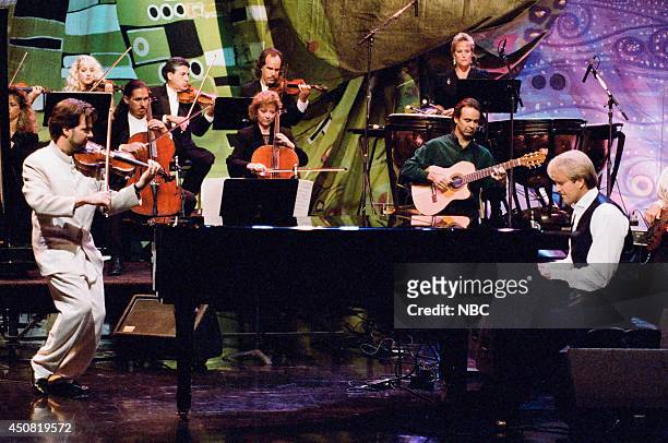 Episode 741 -- Pictured: Musical guest John Tesh performs on August 1, 1995 --