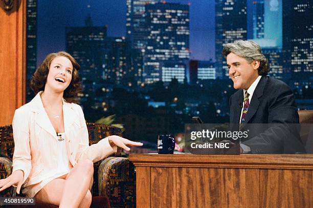 Episode 741 -- Pictured: Actress Katherine Heigl during an interview with host Jay Leno on August 1, 1995 --