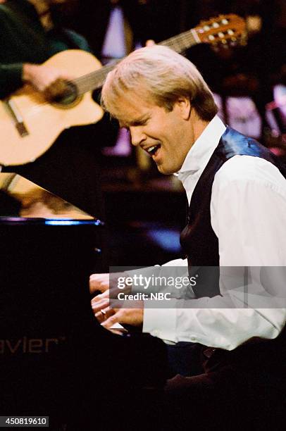 Episode 741 -- Pictured: Musical guest John Tesh performs on August 1, 1995 --