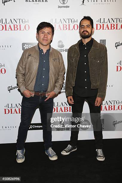 Roger Dávila y Dario Vital of Comisario Pantera attends "Nothing Left to Fear " Mexico City premiere black carpet at Cinepolis Diana on June 17, 2014...