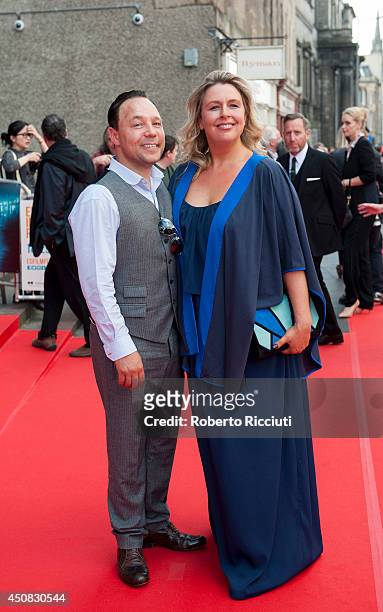 Stephen Graham and Hannah Walters attends the Premiere of 'HYENA' at Festival Theatre during the Edinburgh International Film Festival on June 18,...