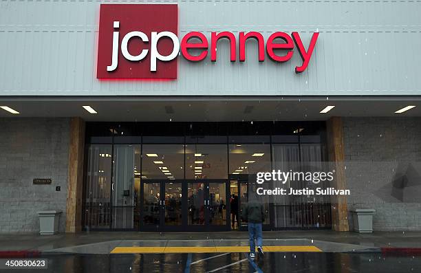 Customer enters a J.C. Penney store on November 20, 2013 in Daly City, California. J.C. Penney reported a third quarter loss of $489 million, or...
