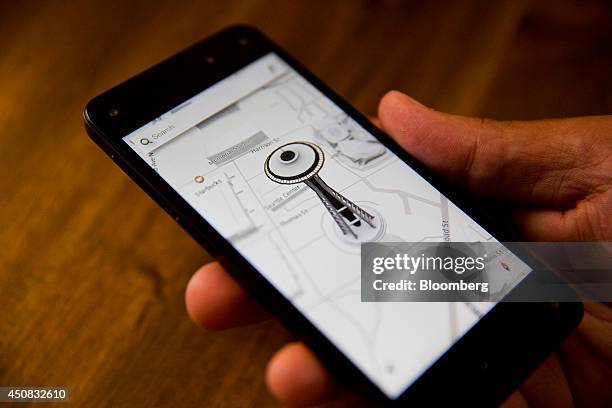 The Amazon.com Inc. Fire Phone is displayed for a photograph during an event in Seattle, Washington, U.S., on Wednesday, June 18, 2014. Amazon.com...