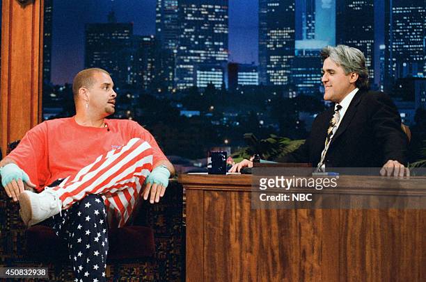 Episode 753 -- Pictured: Comedian Sinbad during an interview with host Jay Leno on August 17, 1995 --