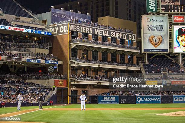 The Western Metal Supply Co. Building in Petco Park during a game between the San Diego Padres and the Minnesota Twins on May 20, 2014 at Petco Park...