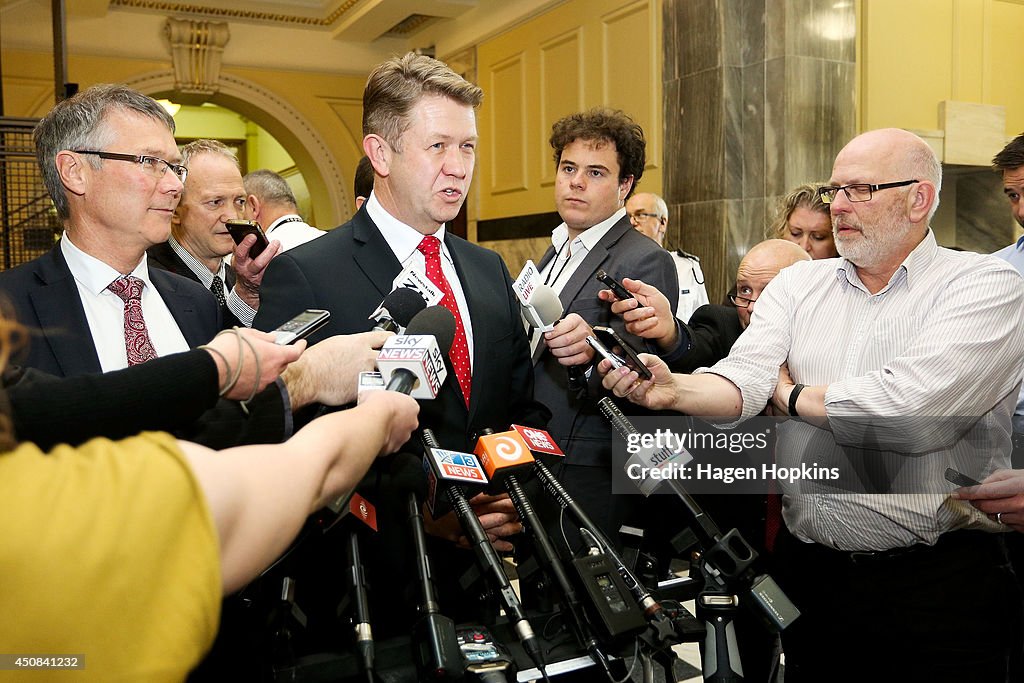 NZ Labour Leader David Cunliffe Speaks At A Press Conference In Wellington