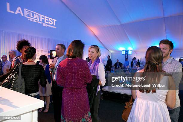 General view of the atmosphere at the Arts Circle Reception during the 2014 Los Angeles Film Festival at the Festival Lounge on June 17, 2014 in Los...