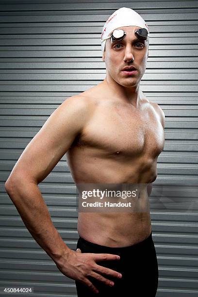 In this handout image provided by Uncle Tobys, Matt Cowdrey poses during a portrait session at the Valley Pool on June 2, 2014 in Brisbane, Australia.