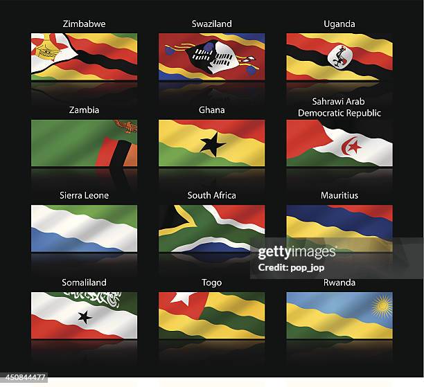 ilustrações, clipart, desenhos animados e ícones de grande cropped flags-áfrica - bandeira de zimbabué