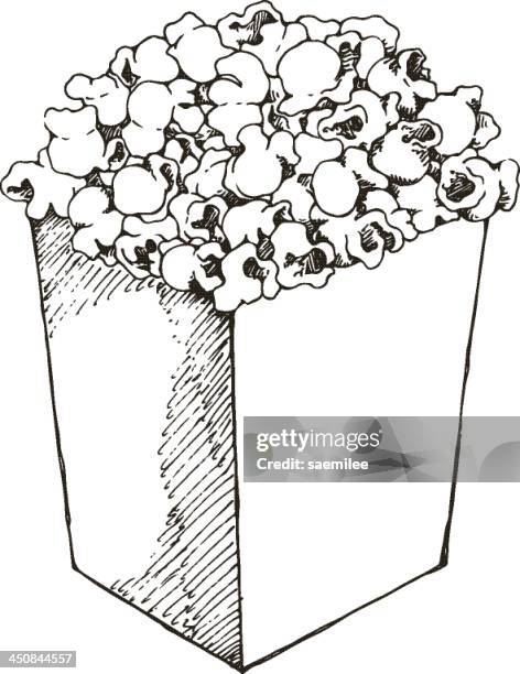 bildbanksillustrationer, clip art samt tecknat material och ikoner med popcorn - popcorn box