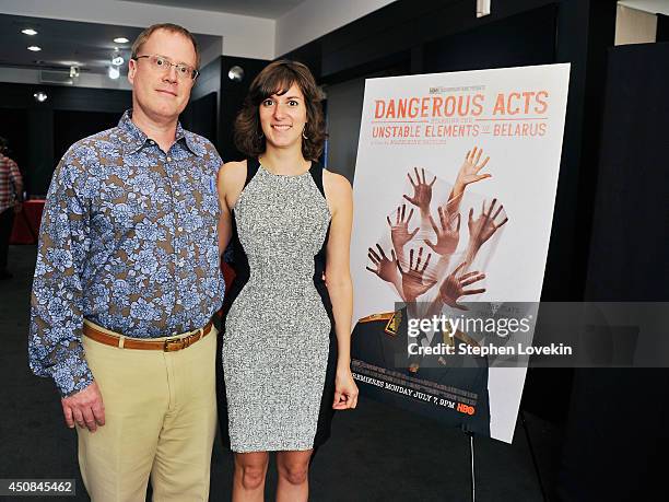 Human Rights Watch Film Festival Director John Biaggi and Director Madeleine Sackler attend a special screening of HBO's "Dangerous Acts Starring The...