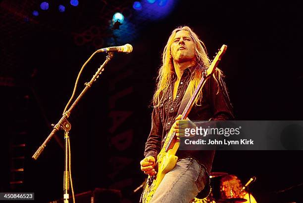 Jerry Cantrell of American rock band Alice in Chains, on stage at Lollapalooza, USA, 1993.