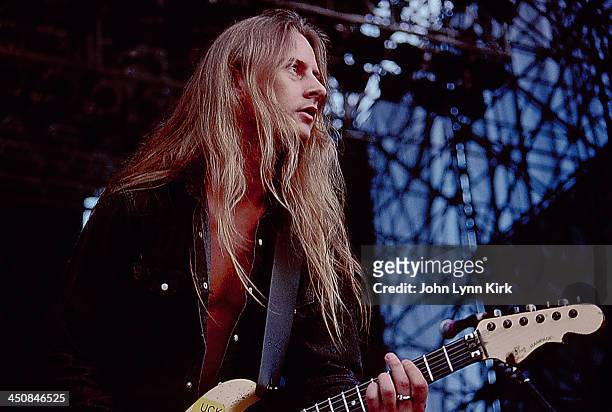 Jerry Cantrell of American rock band Alice in Chains, on stage at Lollapalooza, USA, 1993.