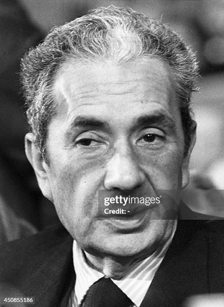 Undated and unlocated picture of Italian Premier Aldo Moro. Moro, leader of the then dominant Christian Democrat party, was kidnapped 16 March 1978...