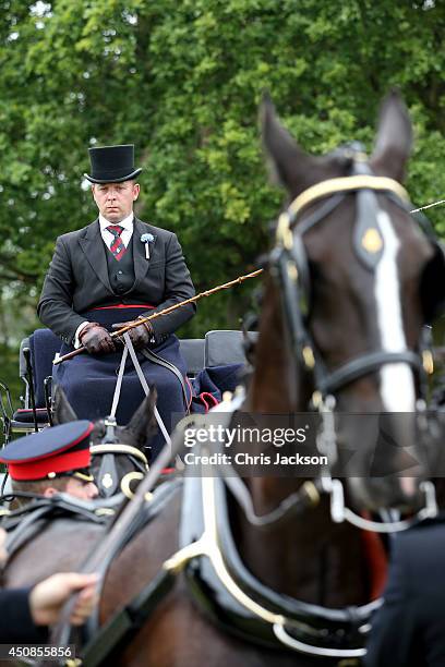 General view of horse drawn carridge during day three of Royal Ascot at Ascot Racecourse on June 19, 2014 in Ascot, England.