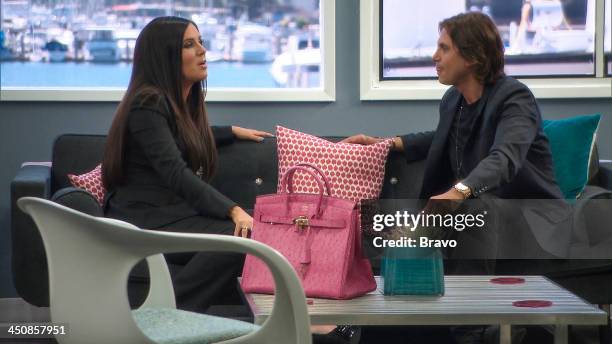 The Know-it-All and The Bigger Better Berman" Episode 702 -- Pictured: Patti Stanger, client Jonathan Cheban --