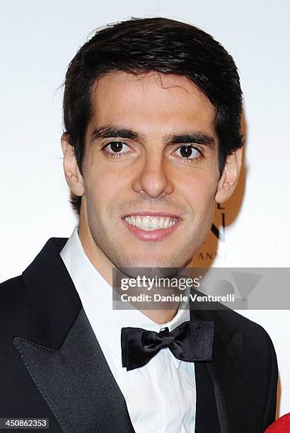 Ricardo Kaka and Caroline Celico attend Fondazione Milan 10th Anniversary Gala on November 20, 2013 in Milan, Italy.