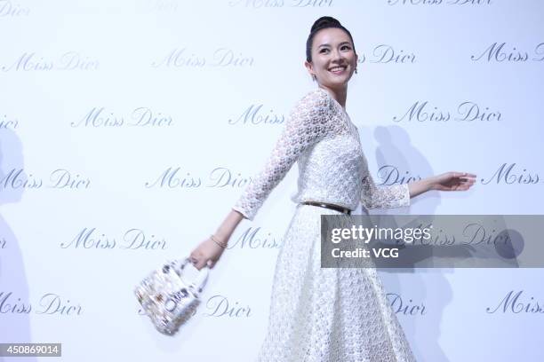 Actress Zhang Ziyi attends Miss Dior exhibition at Shanghai Urban Sculpture Center on June 19, 2014 in Shanghai, China.