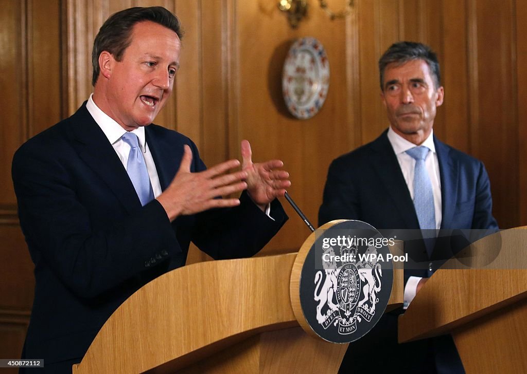 PM David Cameron Meets NATO Secretary General