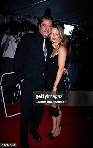 Kelly Preston & John Travolta during Swordfish New York Premiere at Ziegfeld Theatre in New York City, New York, United States.