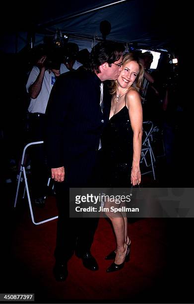 Kelly Preston & John Travolta during Swordfish New York Premiere at Ziegfeld Theatre in New York City, New York, United States.