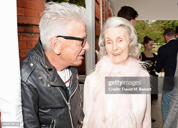 Nicky Haslam and Princess George Galitzine attend the drinks reception hosted by Dockers, the San Francisco based apparel brand, at Kensington Palace...