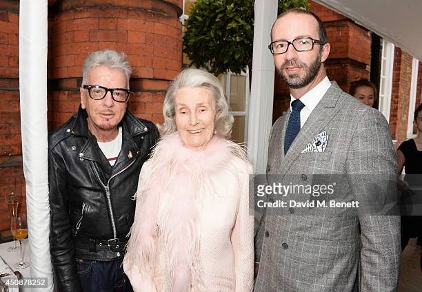 Nicky Haslam, Princess George Galitzine and Austin Mutti-Mewse attend the drinks reception hosted by Dockers, the San Francisco based apparel brand,...