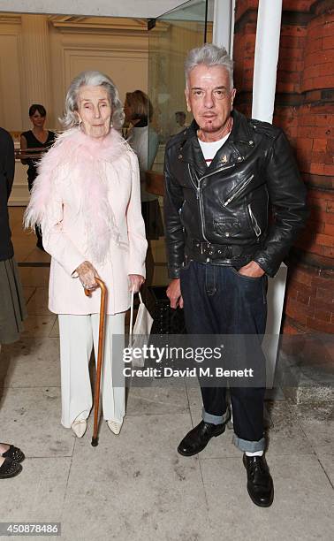 Princess George Galitzine and Nicky Haslam attend the drinks reception hosted by Dockers, the San Francisco based apparel brand, at Kensington Palace...
