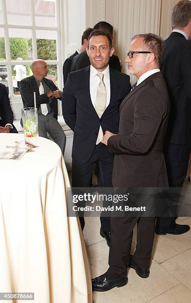 Jonathan Zlotolow and Jacques Azagury attend the drinks reception hosted by Dockers, the San Francisco based apparel brand, at Kensington Palace on...